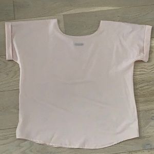 Sara Duke large pink sheer tee